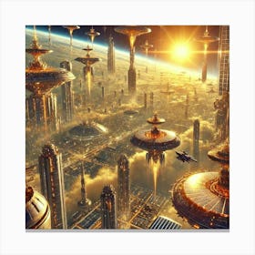 Solar Citadels Converted Canvas Print