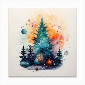 Brushstrokes of Winter Bliss Canvas Print