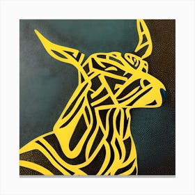 Animal Lineart Silhouette Canvas Print