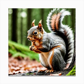 Squirrel In The Forest 8 Canvas Print