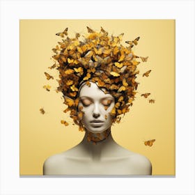 Head of many thoughts Canvas Print