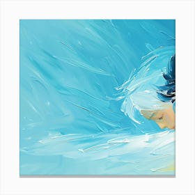 Girl In The Water Canvas Print