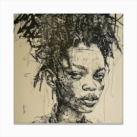 African Woman With Dreadlocks #03 Canvas Print