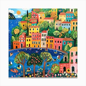 Kids Travel Illustration Italy 2 Canvas Print