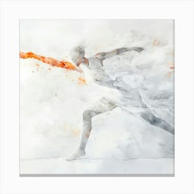 Abstract Of A Woman Running Canvas Print