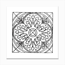 Sketched Boho Tile Art 1 Canvas Print