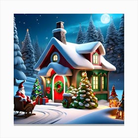 Santa'S House 2 Canvas Print