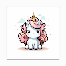 Cute Unicorn 566 Canvas Print