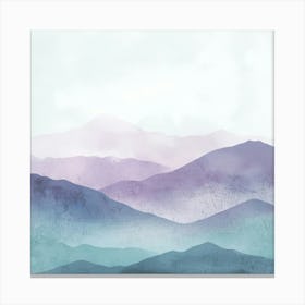 Watercolor Mountains 2 Canvas Print