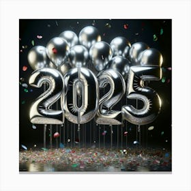 2025 Balloons Canvas Print