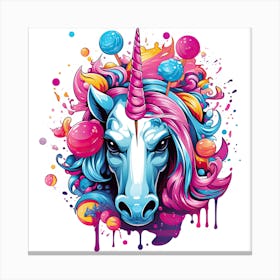 Unicorn Head Canvas Print