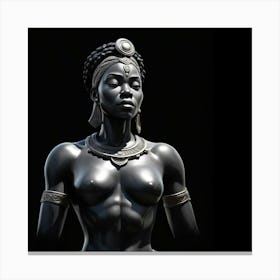 Statue Of African Woman Canvas Print