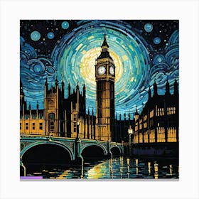 Big Ben At Night Canvas Print