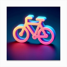 Neon Bike Canvas Print