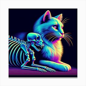 Skeleton Cat 1 Canvas Print