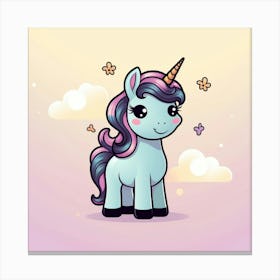 Cute Unicorn 95 Canvas Print