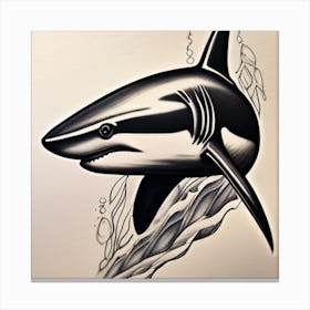 Shark Tattoo Canvas Print
