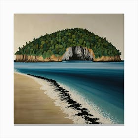 Cave On The Beach Canvas Print