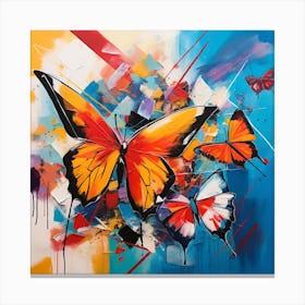 Butterflies In The Sky 4 Canvas Print