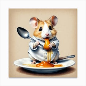 Chef Hamster 25 Canvas Print