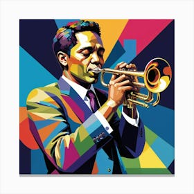 Albedobase Xl Geojazz Trumpet Musician Pop Art Wpaplogy 0 (1) Canvas Print