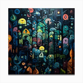 'The Forest At Night' Canvas Print