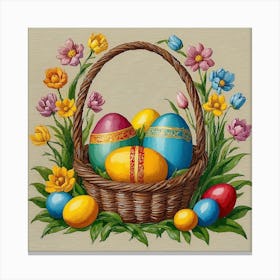 Easter Basket Canvas Print