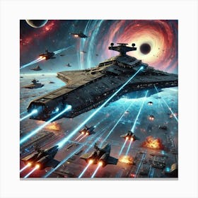 Black Hole Destroyer Combat Role Canvas Print