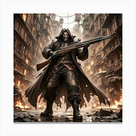 Steampunk Bounty Hunter Battleground #2 Canvas Print