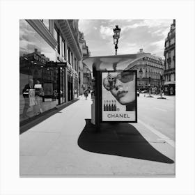Chanel Billboard In Paris Canvas Print