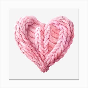 Heart Of Pink Yarn Canvas Print