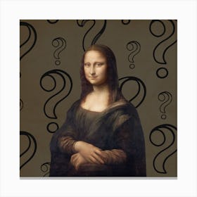 Mona Lisa Confused Canvas Print