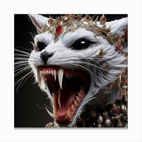 Cat With Teeth Canvas Print