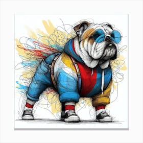 Bulldog Creative Canvas Print