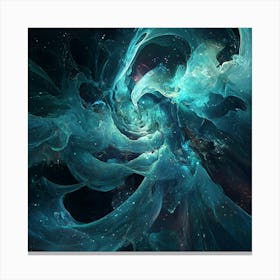 Blue Galaxy Nebula Canvas Print