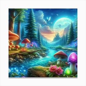 Mushroom Forest Canvas Print