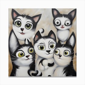 Family Of Cats 1 Canvas Print