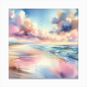 Bondi Beach, Sydney, Australia Pink Photography . Canvas Print