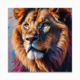Lion's deep thoughts Canvas Print