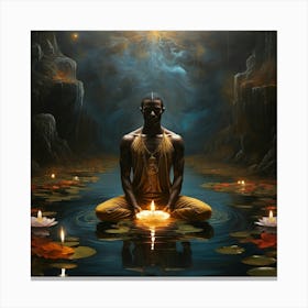 Meditating Man Canvas Print