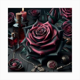 Dark Roses Canvas Print