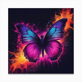 Butterfly In Flames 2 Canvas Print