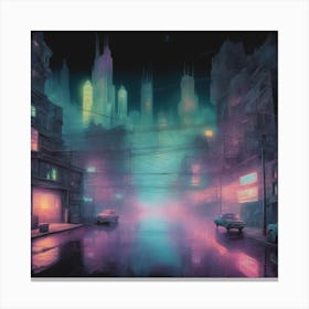 Futuristic City 2 1 Canvas Print