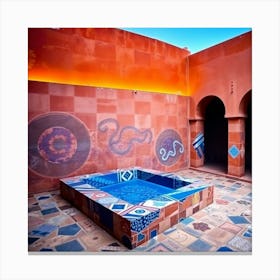 Mediterranean Courtyard Canvas Print