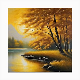 Sunset By The River 9 Canvas Print