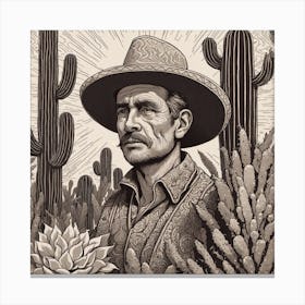 Cactus Man 1 Canvas Print