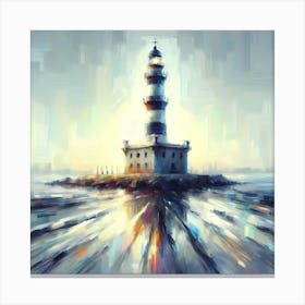 Lighthouse Alexandria Painting Canvas Print