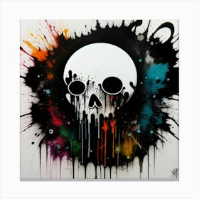 Skull Splatter 2 Canvas Print