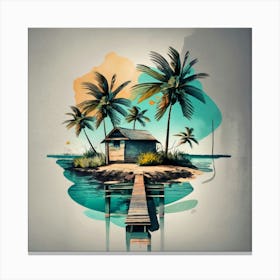 Island Hut Canvas Print