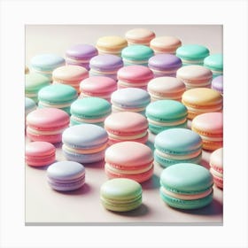 Pastel Macarons Canvas Print